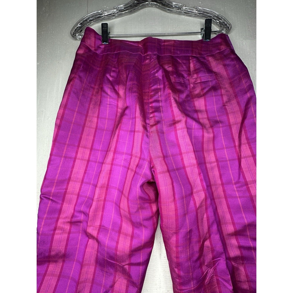 Vintage SilK Y2K Ice Brand Pink/Purple Plaid Patterned Pants | RARE | Size: 10 - Picture 9 of 13